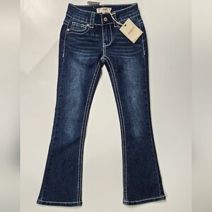 Shyanne Dark Blue Jeans With Embroidered Pocket And Snap Button NWT